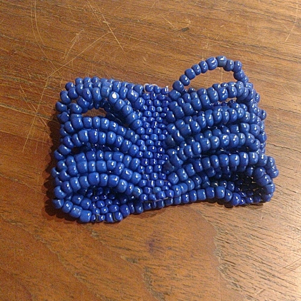 Glass bead cuff bracelet